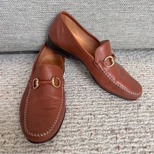 Maus & Hoffman slip on cognac leather men’s loafers